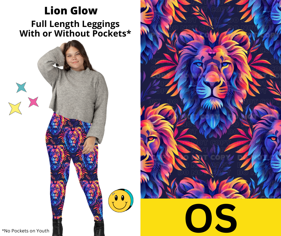 Lion Glow Full Length Leggings w/ Pockets