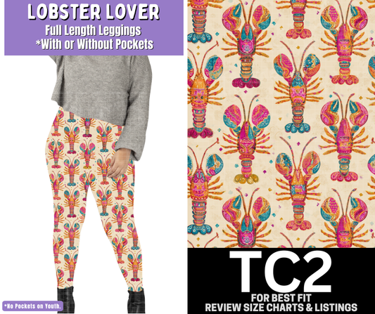 Lobster Lover Full Length Leggings w/ Pockets