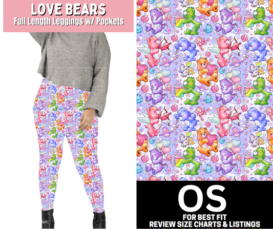 Love Bears Full Length Leggings w/ Pockets