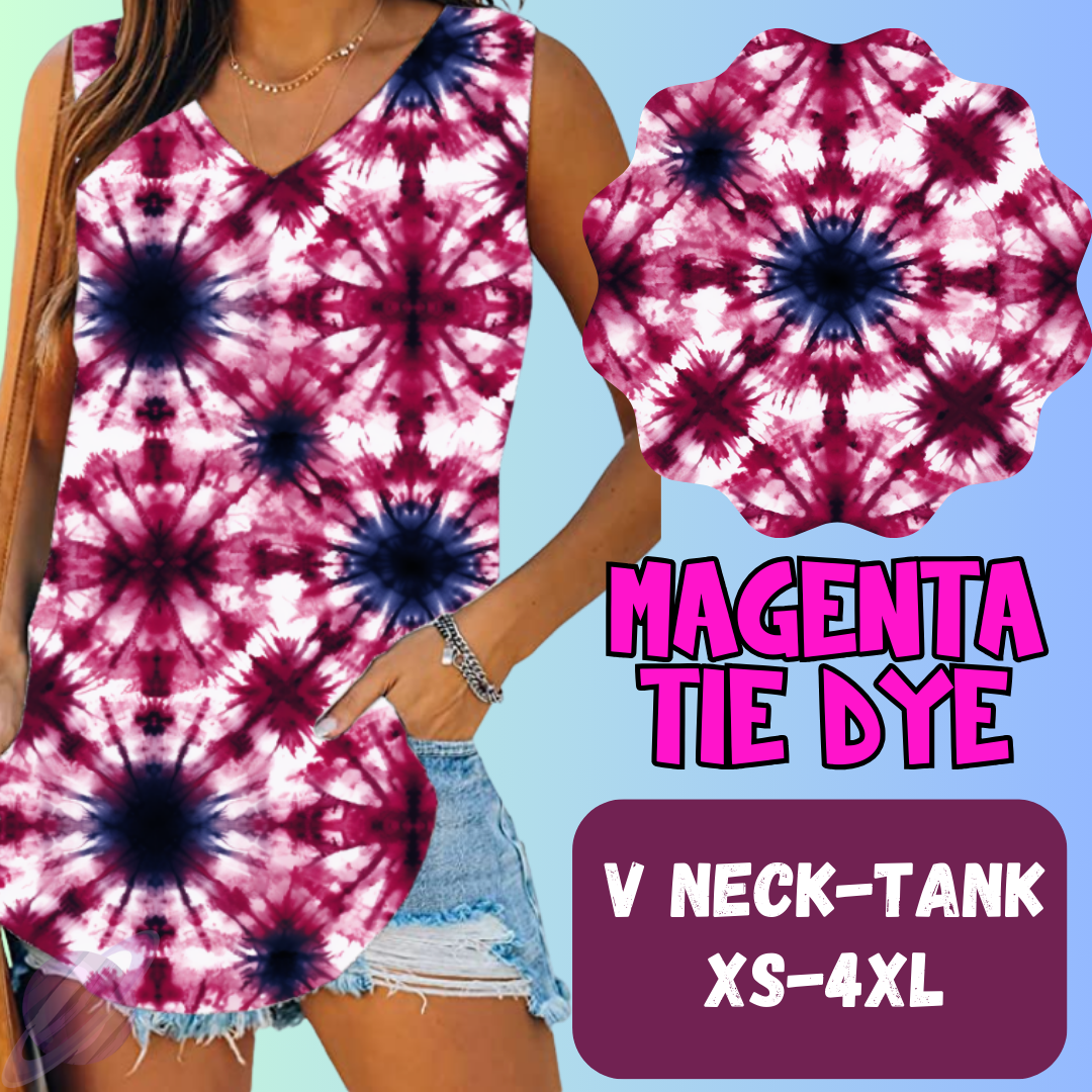 MAGENTA TIE DYE-PPO 13- TOPS AND BOTTOMS-PREORDER CLOSING 6/15