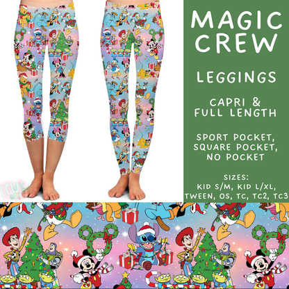 Batch #598 - Magical Character Christmas 2 - Closes 10/14 - ETA early Dec - Magic Crew Full and Capri Length Leggings