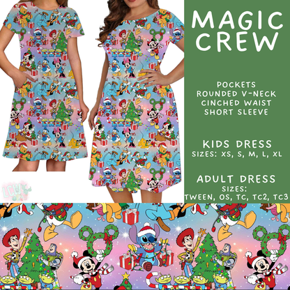 Batch #598 - Magical Character Christmas 2 - Closes 10/14 - ETA early Dec - Magic Crew Adult & Kids Dresses
