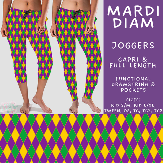 Batch #605 - Mardi Party - Closes 10/28 - ETA late Dec - Mardi Diam Full and Capri Length Joggers