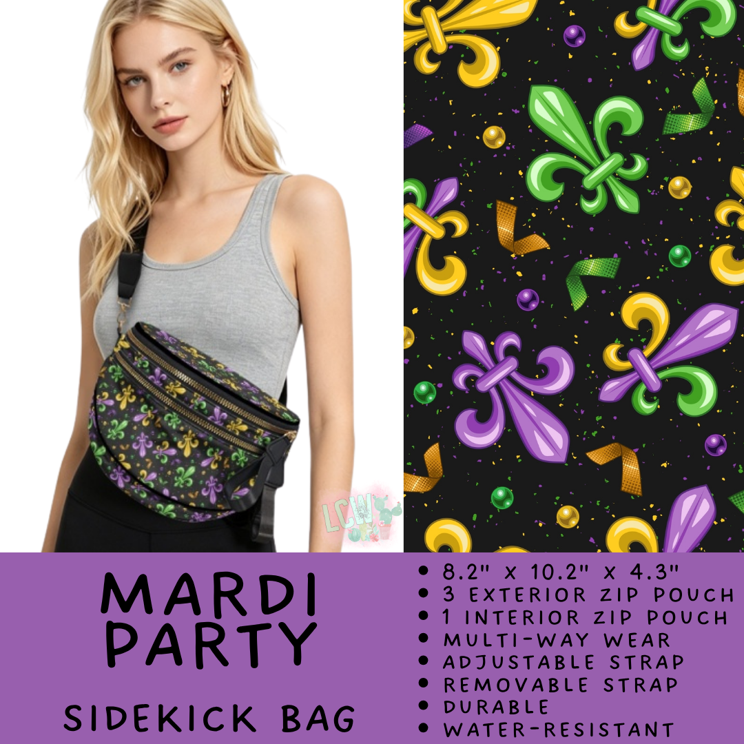 Batch #604 - Sidekick Bag 3 - Closes 10/26 - ETA mid/late Dec - Mardi Party Sidekick Bag