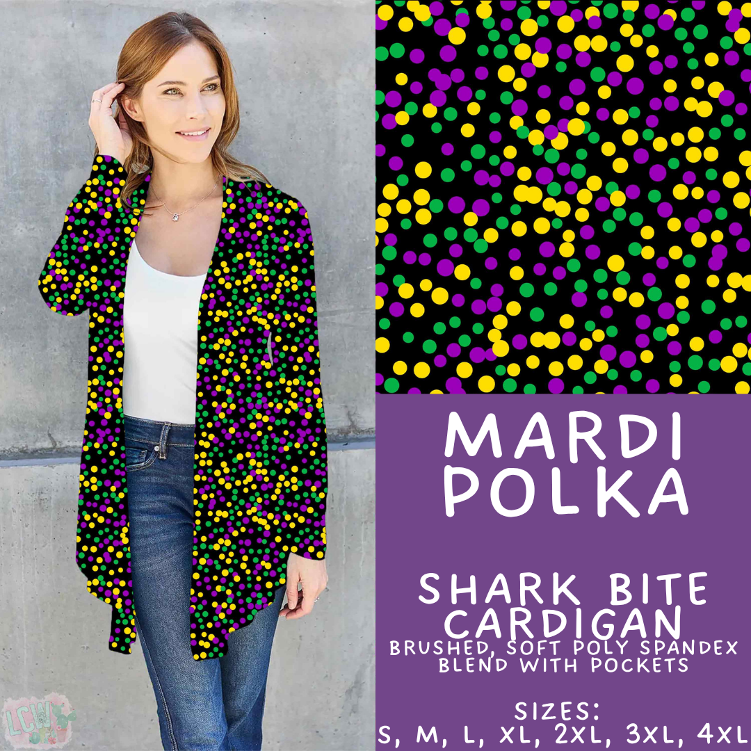 Batch #605 - Mardi Party - Closes 10/28 - ETA late Dec - Mardi Polka Cardigan