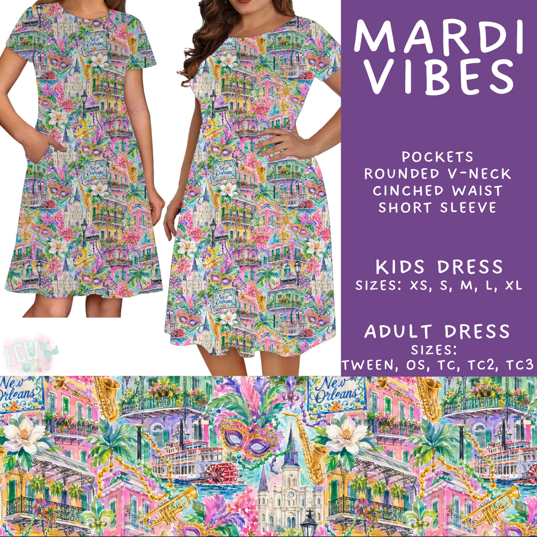 Batch #605 - Mardi Party - Closes 10/28 - ETA late Dec - Mardi Vibes Adult & Kids Dresses