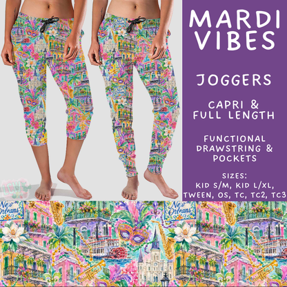 Batch #605 - Mardi Party - Closes 10/28 - ETA late Dec - Mardi Vibes Full and Capri Length Joggers