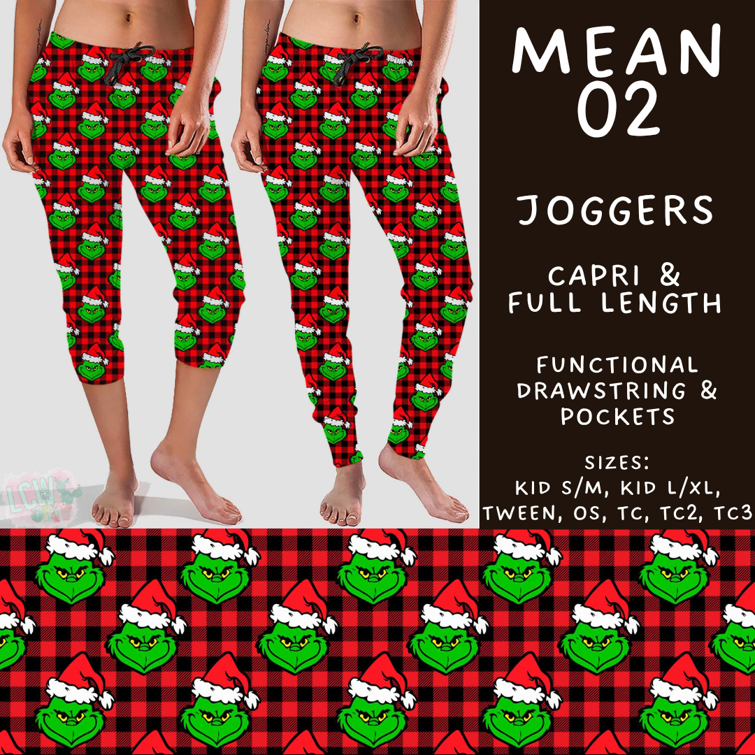 Batch #599 - Mr Mean 3 - Closes 10/16 - ETA early Dec - Mean 02 Full and Capri Length Joggers