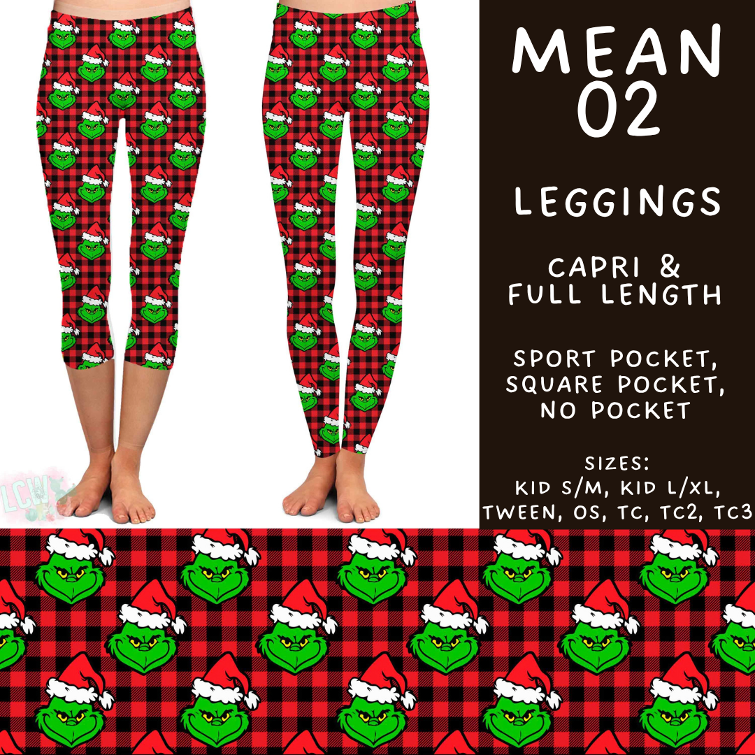 Batch #599 - Mr Mean 3 - Closes 10/16 - ETA early Dec - Mean 02 Full and Capri Length Leggings