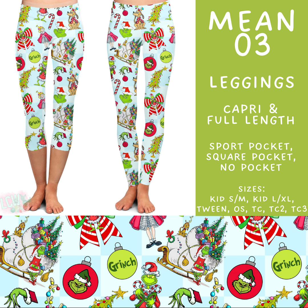 Batch #599 - Mr Mean 3 - Closes 10/16 - ETA early Dec - Mean 03 Full and Capri Length Leggings