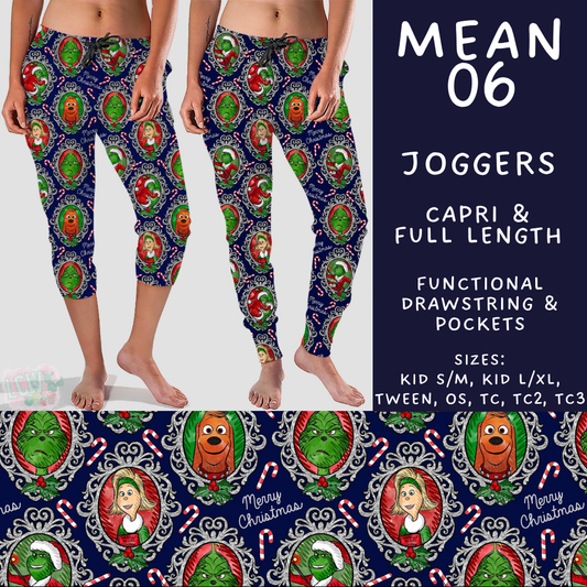 Batch #599 - Mr Mean 3 - Closes 10/16 - ETA early Dec - Mean 06 Full and Capri Length Joggers