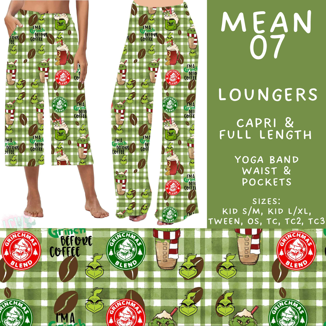 Batch #599 - Mr Mean 3 - Closes 10/16 - ETA early Dec - Mean 07 Capri and Full Length Loungers