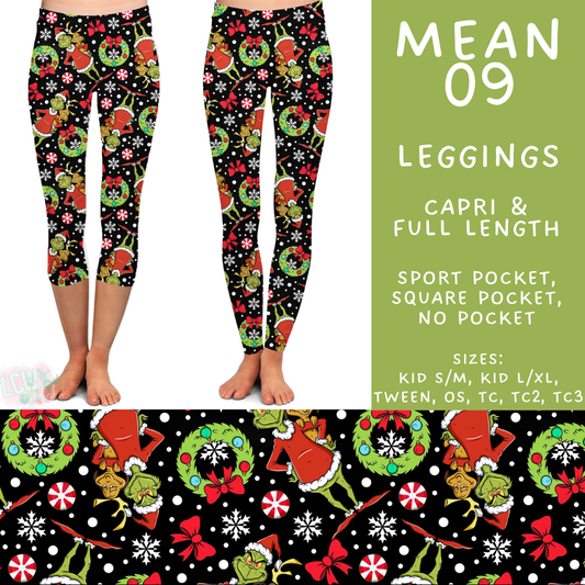 Batch #599 - Mr Mean 3 - Closes 10/16 - ETA early Dec - Mean 09 Full and Capri Length Leggings