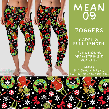 Batch #599 - Mr Mean 3 - Closes 10/16 - ETA early Dec - Mean 09 Full and Capri Length Joggers