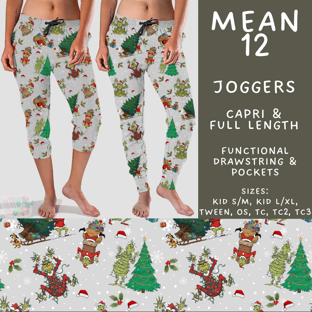 Batch #599 - Mr Mean 3 - Closes 10/16 - ETA early Dec - Mean 12 Full and Capri Length Joggers