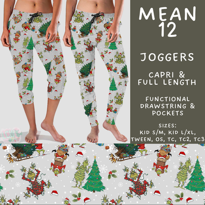 Batch #599 - Mr Mean 3 - Closes 10/16 - ETA early Dec - Mean 12 Full and Capri Length Joggers