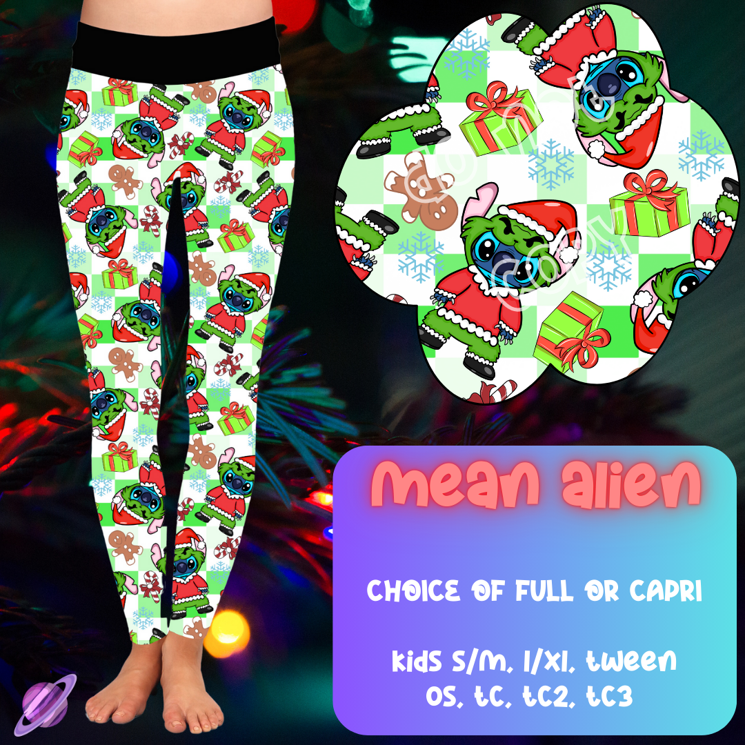 MEAN ALIEN - CHRISTMAS RUN - LEGGING/CAPRI PREORDER CLOSING 9/29