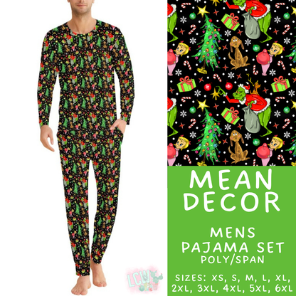 Batch #584 - Christmas Family Pajamas - Closes 9/11 - ETA mid Nov - Mean Decor Men's Pajama Set