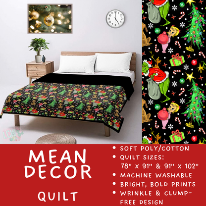 Batch #597 - Christmas Quilts - Closes 10/12 - ETA early Dec - Mean Decor Quilt