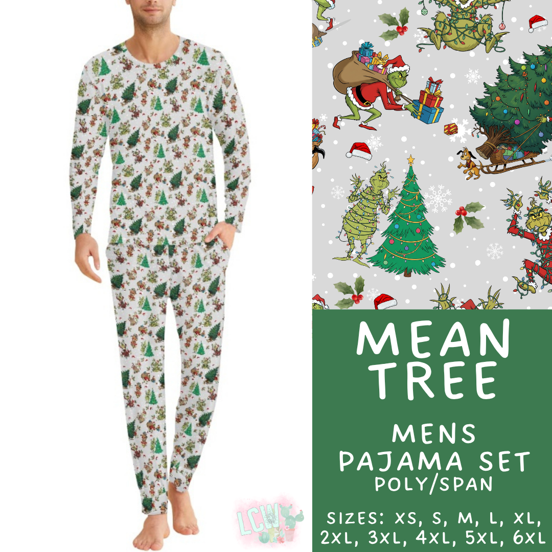 Batch #584 - Christmas Family Pajamas - Closes 9/11 - ETA mid Nov - Mean Tree Men's Pajama Set