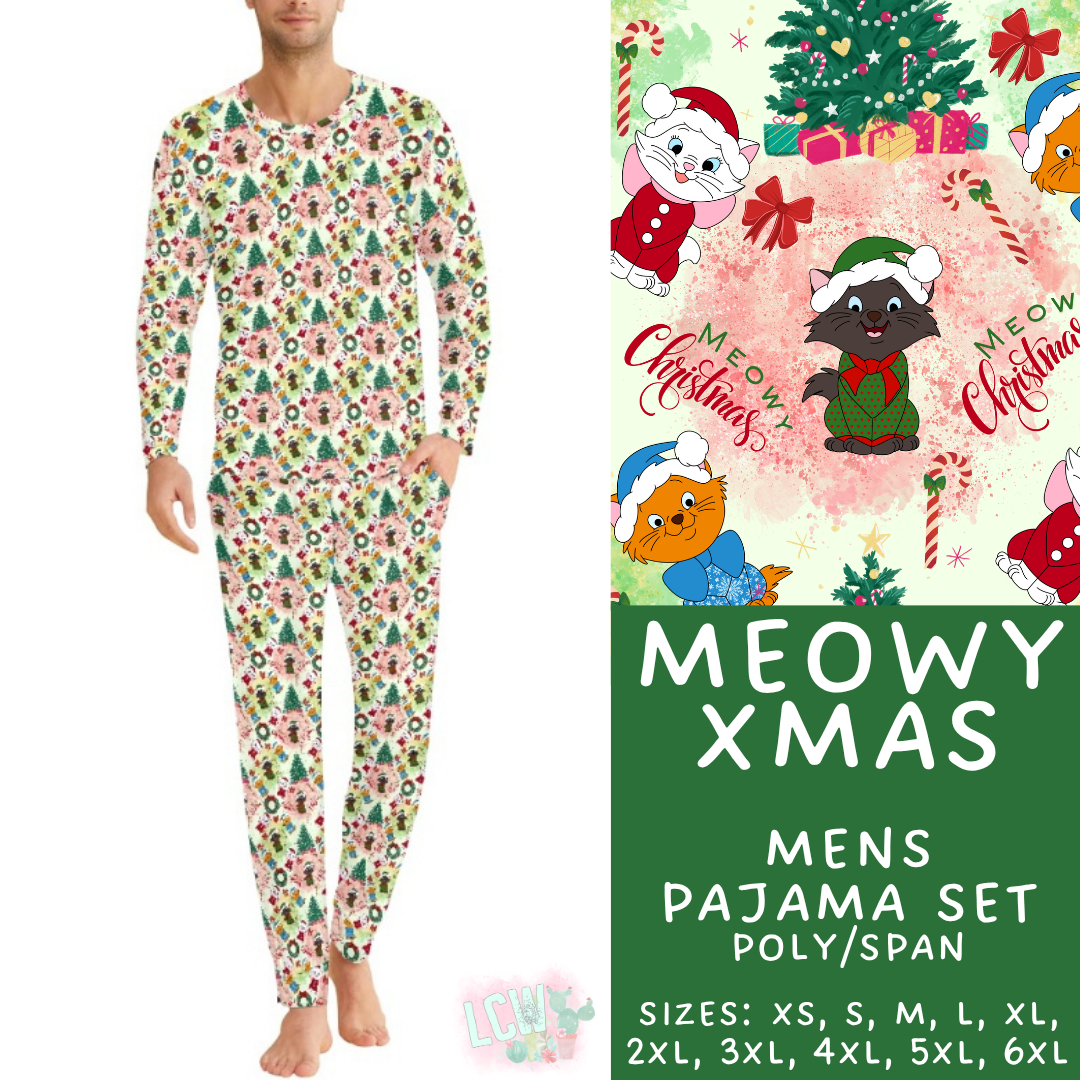 Batch #584 - Christmas Family Pajamas - Closes 9/11 - ETA mid Nov - Meowy Xmas Men's Pajama Set