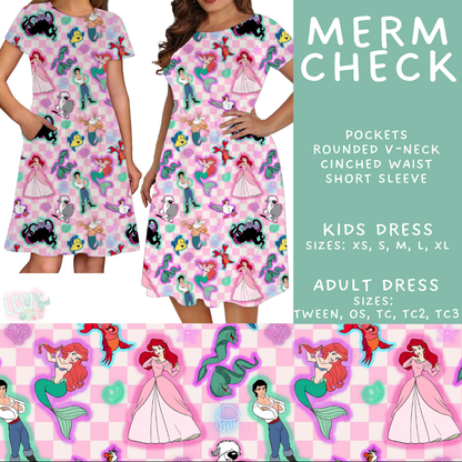 Batch #594 - Magical Faves 25 - Closes 10/5 - ETA early Dec - Merm Check Adult & Kids Dresses