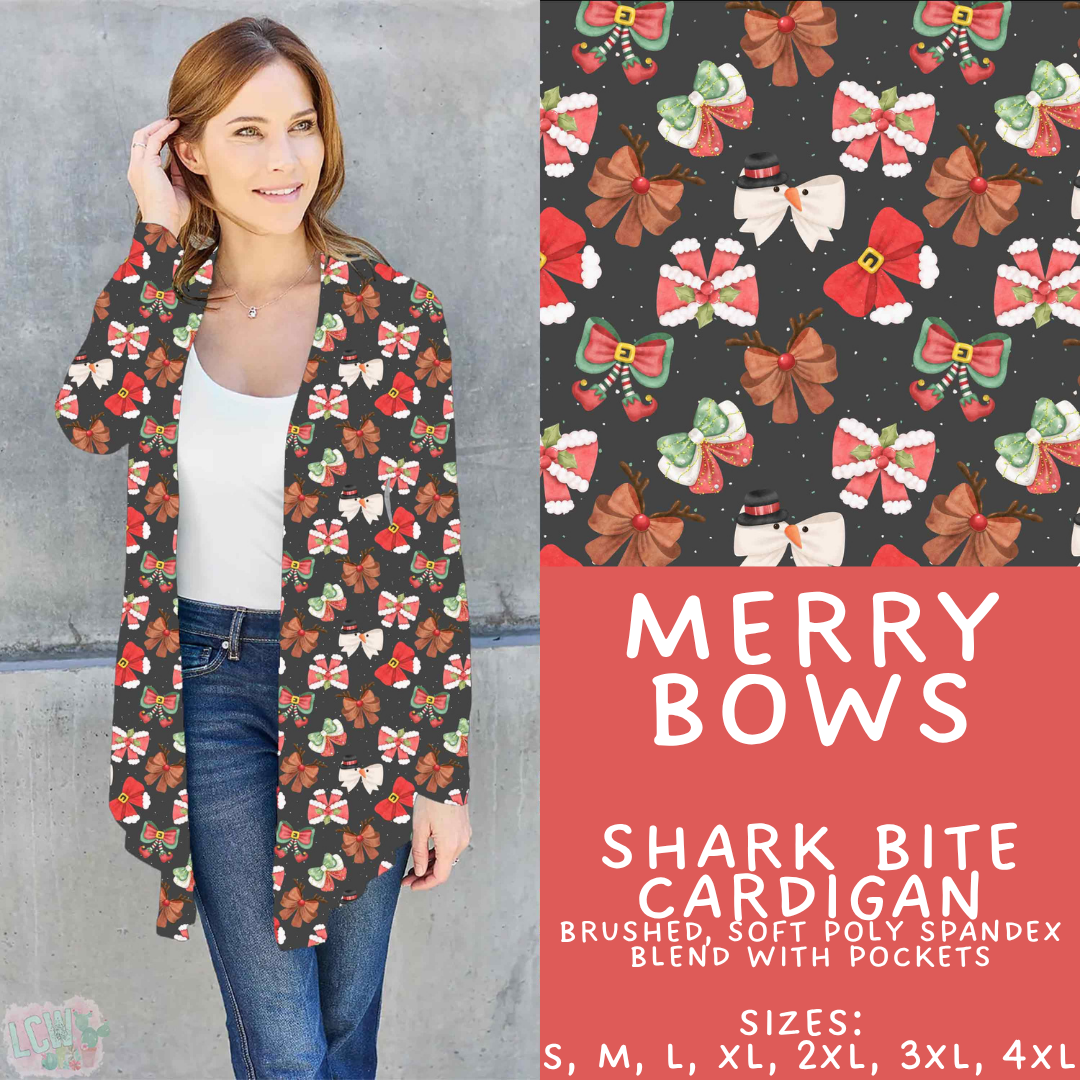 Batch #595 - Christmas Spirit 2 - Closes 10/7 - ETA early Dec - Merry Bows Cardigan