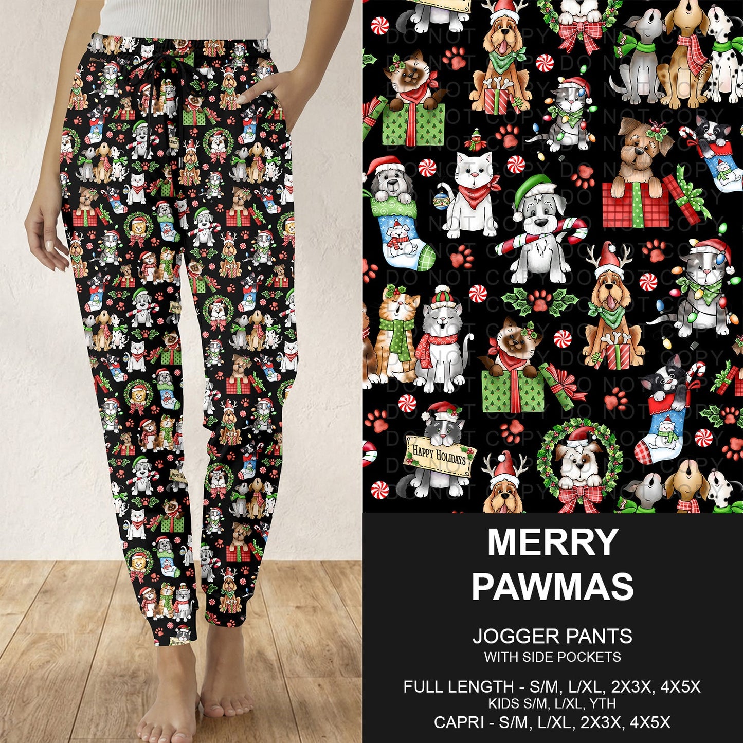 B312 - Preorder Merry Pawmas Joggers (Closes 9/13. ETA: mid Nov.)