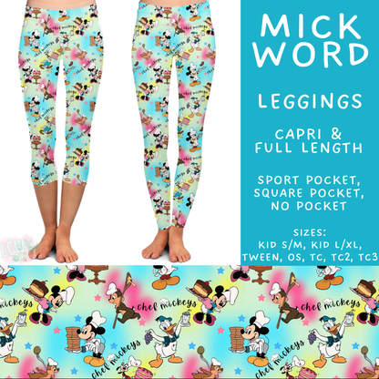 Batch #608 - Magic in Words - Closes 11/4 - ETA early Jan - Mick Word Full and Capri Length Leggings