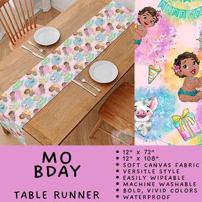 Batch #602 - Table Runners & Placemats - Closes 10/23 - ETA mid Dec - Mo Bday Table Runner