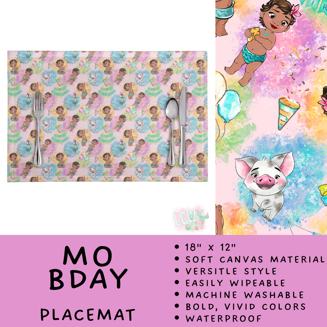 Batch #602 - Table Runners & Placemats - Closes 10/23 - ETA mid Dec - Mo Bday Placemat