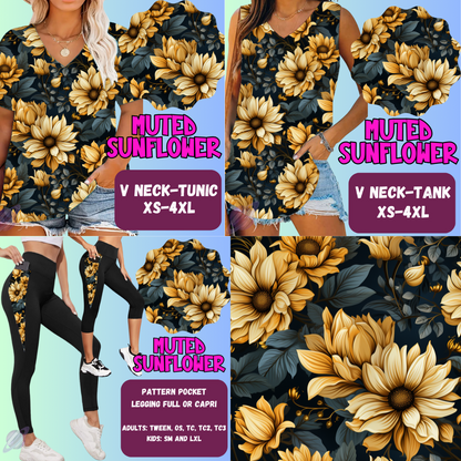 MUTED SUNFLOWER-PPO 13- TOPS AND BOTTOMS-PREORDER CLOSING 6/15