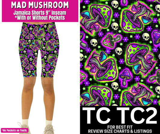 Mad Mushroom Jamaica Shorts w/ Pockets