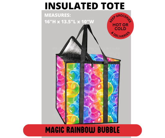 Magic Rainbow Bubble Insulated Tote