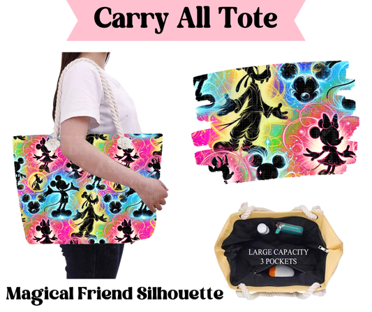 Magical Friend Silhouette Carry All Tote