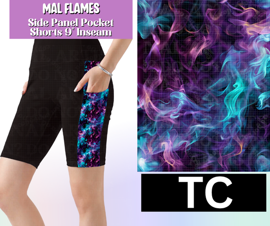 Mal Flames Side Panel Pocket Jamaica Shorts