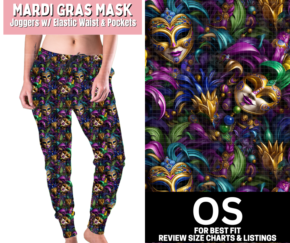 Mardi Gras Mask Joggers