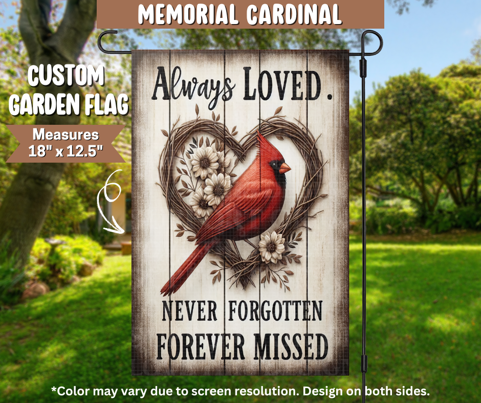 Memorial Cardinal Garden Flag