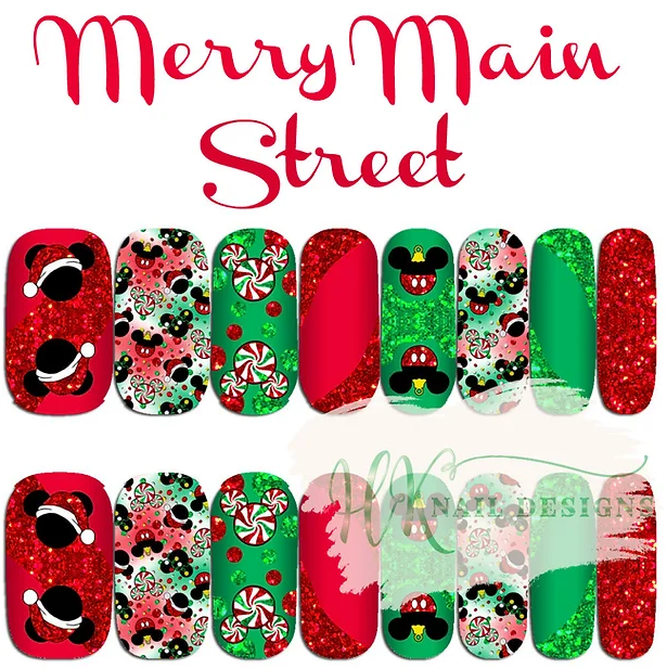 Merry Main Street Nail Wraps