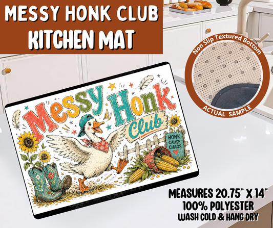Preorder! Closes 10/19. ETA Jan. Messy Honk Club Kitchen Mat