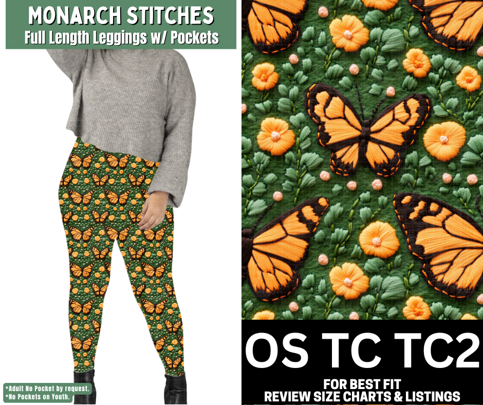 Monarch Stitches Full Length Leggings w/ Pockets
