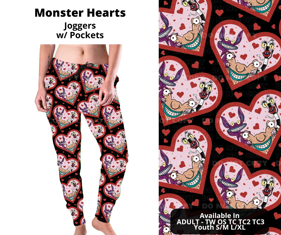 Preorder! Closes 11/28. ETA Feb. Monster Hearts Joggers