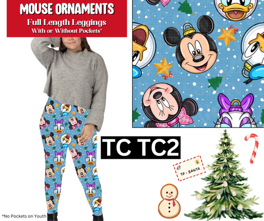 Mouse Ornaments Full Length Leggings w/ Pockets