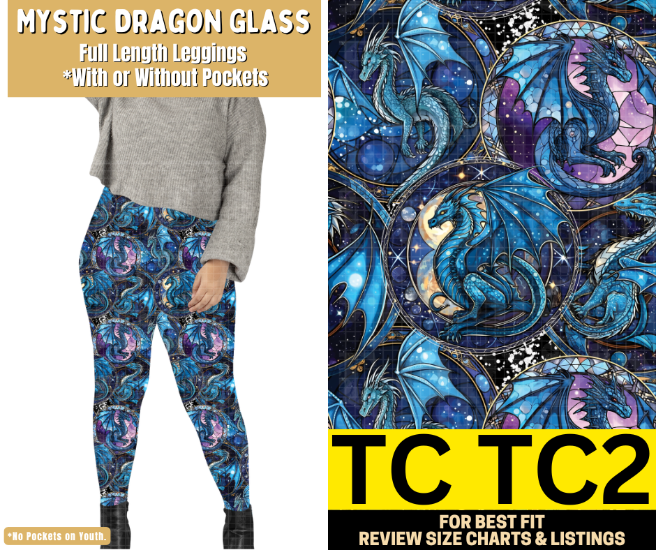 Mystic Dragon Glass Full Length Leggings w/ Pockets