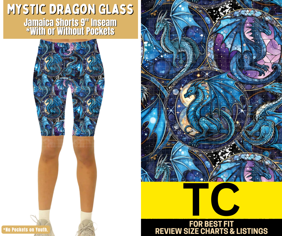 Mystic Dragon Glass Jamaica Shorts w/ Pockets