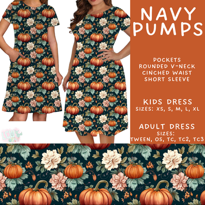 Batch #582 - Hello Fall 3 - Closes 9/7 - ETA early Nov - Navy Pumps Adult & Kids Dresses