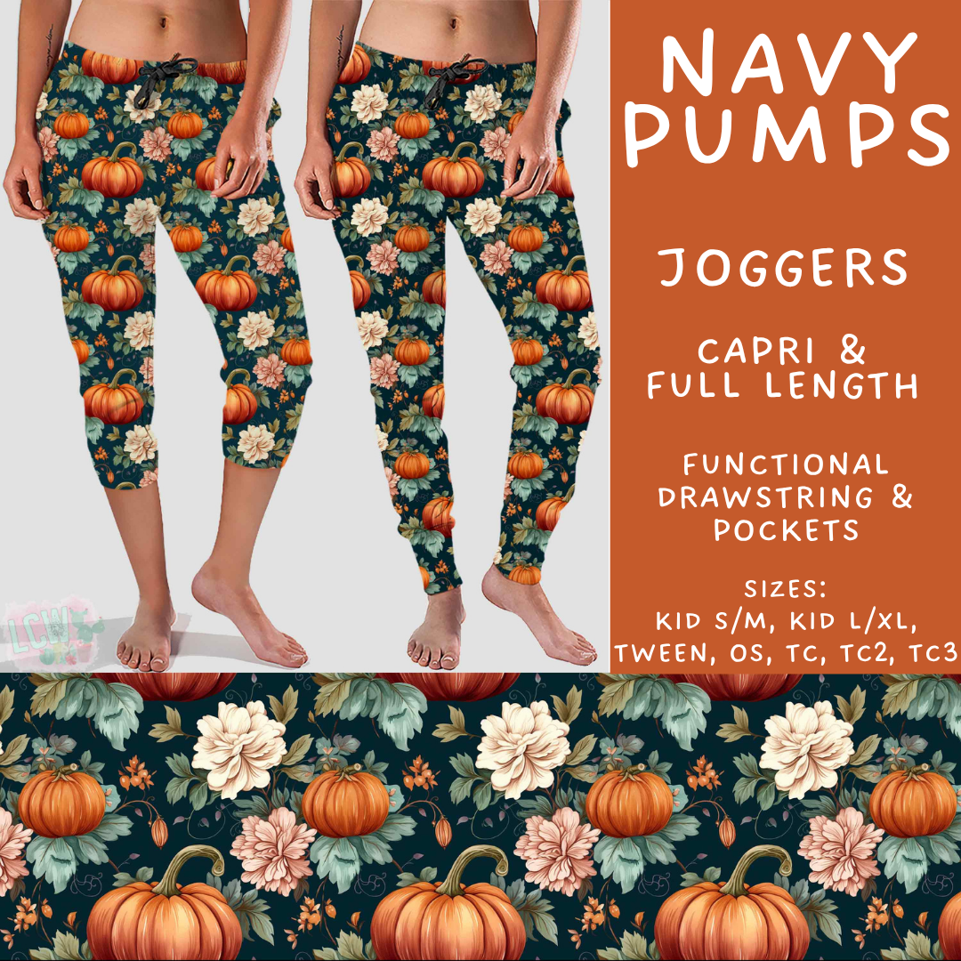 Batch #582 - Hello Fall 3 - Closes 9/7 - ETA early Nov - Navy Pumps Full and Capri Length Joggers