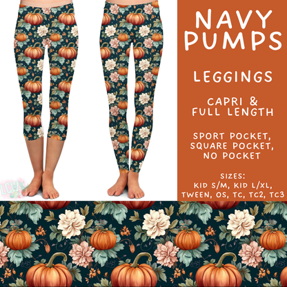 Batch #582 - Hello Fall 3 - Closes 9/7 - ETA early Nov - Navy Pumps Full and Capri Length Leggings