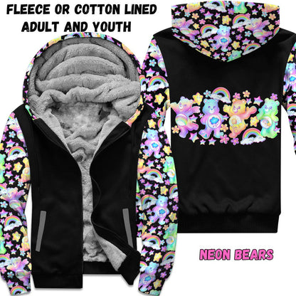 JACKET RUN 14-NEON BEARS-FLEECE OR COTTON LINER-PREORDER CLOSING 12/16
