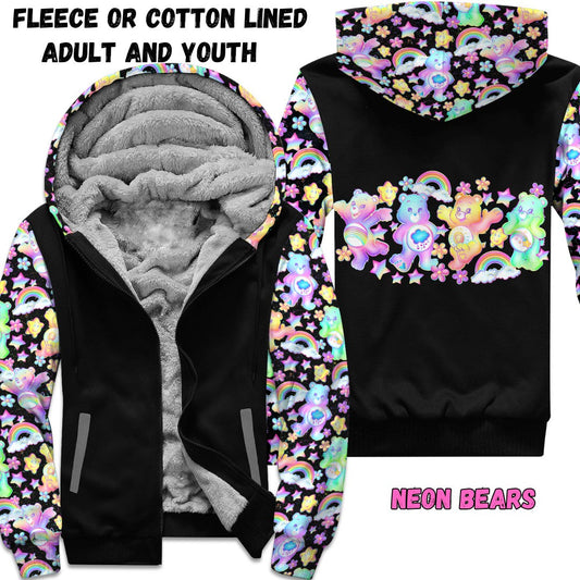 JACKET RUN 14-NEON BEARS-FLEECE OR COTTON LINER-PREORDER CLOSING 12/16